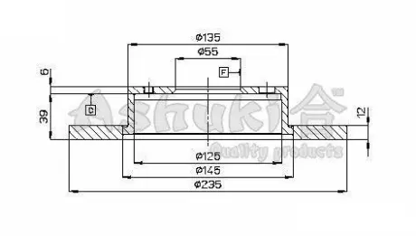 Тормозной диск ASHUKI M60815
