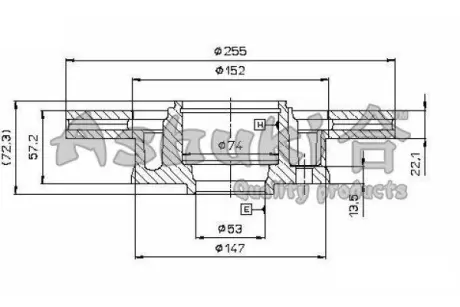 Тормозной диск ASHUKI M61010