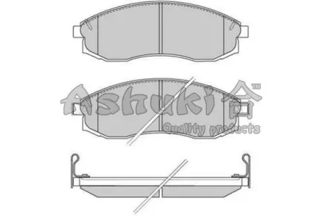 Комплект тормозных колодок, дисковый тормоз ASHUKI N00920