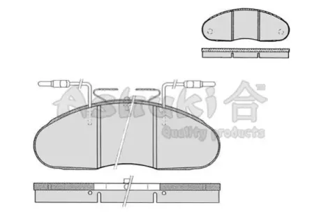 Комплект тормозных колодок, дисковый тормоз ASHUKI N00922
