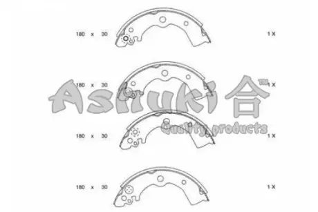 Комплект тормозных колодок ASHUKI N01155