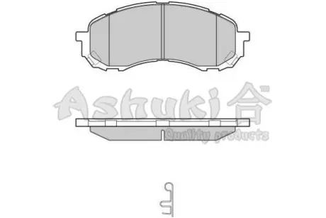 Комплект тормозных колодок, дисковый тормоз ASHUKI S01147