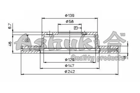 Тормозной диск ASHUKI S01610