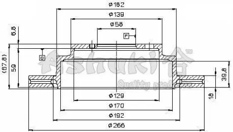 Тормозной диск ASHUKI S01720