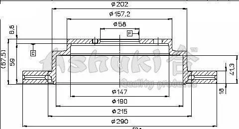 Тормозной диск ASHUKI S01730 (фото 1)