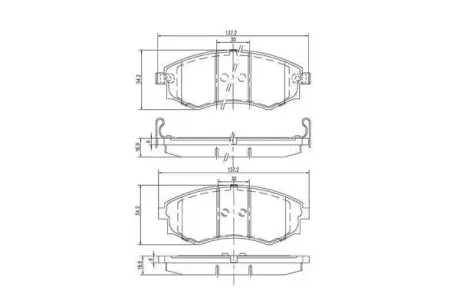 Комплект тормозных колодок, дисковый тормоз ASHUKI SY01010