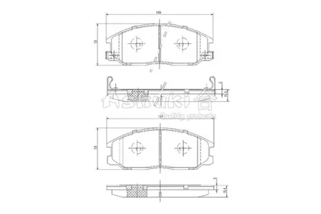 Комплект тормозных колодок, дисковый тормоз ASHUKI SY01012