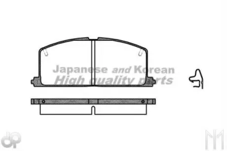Комплект тормозных колодок, дисковый тормоз ASHUKI T11101R