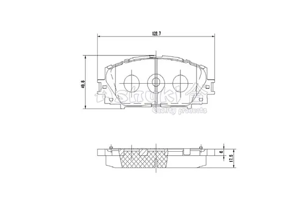 Комплект тормозных колодок, дисковый тормоз ASHUKI T11276 (фото 1)