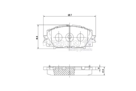 Комплект тормозных колодок, дисковый тормоз ASHUKI T11276