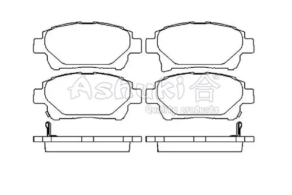 Комплект тормозных колодок, дисковый тормоз ASHUKI T11310 (фото 1)