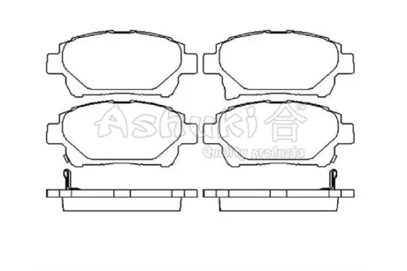 Комплект тормозных колодок, дисковый тормоз ASHUKI T11310