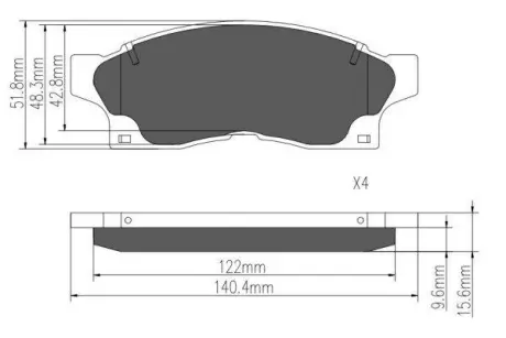 Комплект тормозных колодок, дисковый тормоз ASHUKI T11410