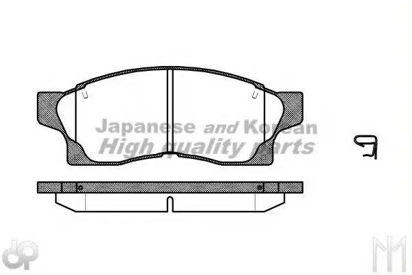 Комплект тормозных колодок, дисковый тормоз ASHUKI T11410K (фото 1)