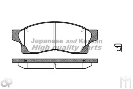Комплект тормозных колодок, дисковый тормоз ASHUKI T11410K