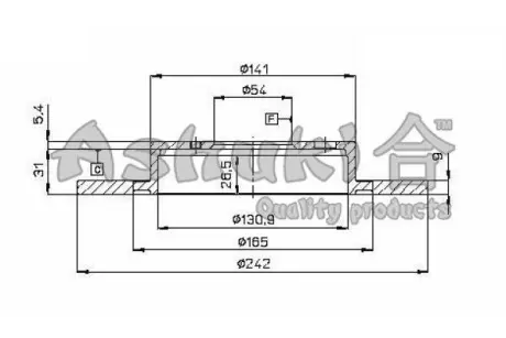 Тормозной диск ASHUKI T60103