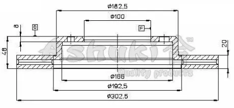 Тормозной диск ASHUKI T60242