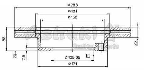 Тормозной диск ASHUKI T60244