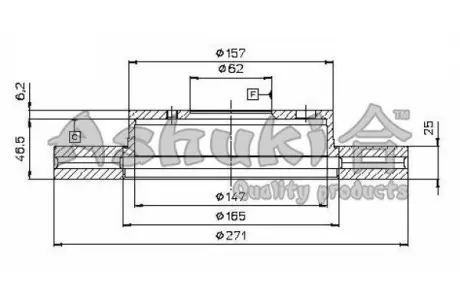 Тормозной диск ASHUKI T60250