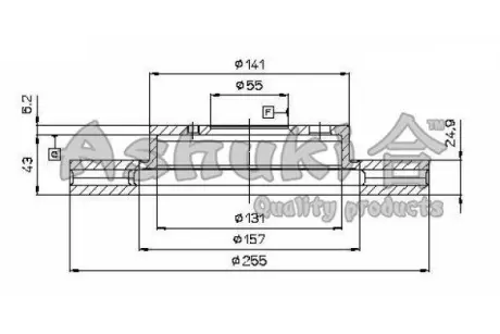 Тормозной диск ASHUKI T60255