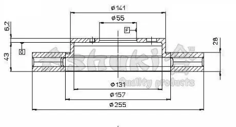 Тормозной диск ASHUKI T60257