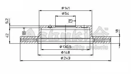 Тормозной диск ASHUKI T60260