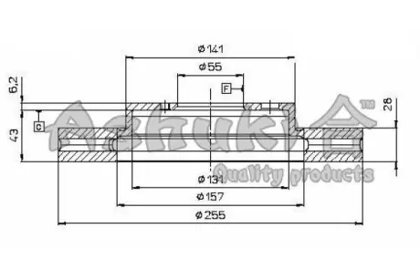 Тормозной диск ASHUKI T60267