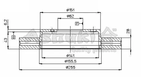 Тормозной диск ASHUKI T60270