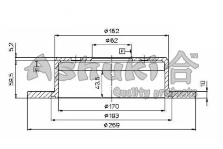 Тормозной диск ASHUKI T60271