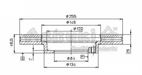 Тормозной диск ASHUKI T60275