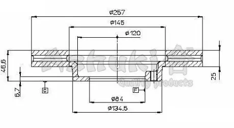 Тормозной диск ASHUKI T60276