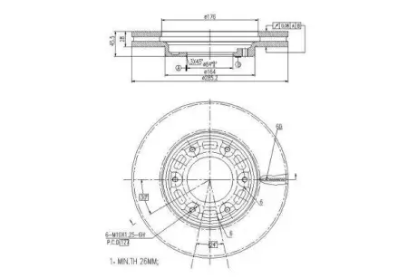 Тормозной диск ASHUKI T60277