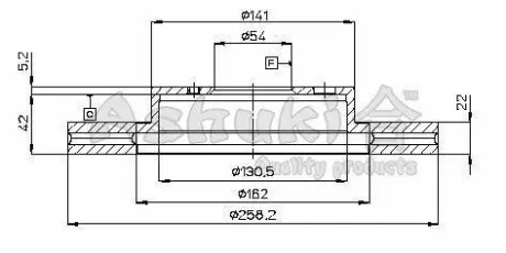 Тормозной диск ASHUKI T60285