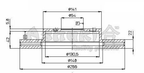 Тормозной диск ASHUKI T60289