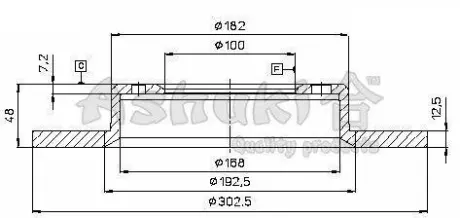 Тормозной диск ASHUKI T60293