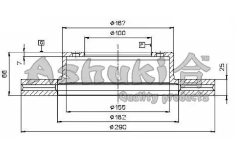 Тормозной диск ASHUKI T60294