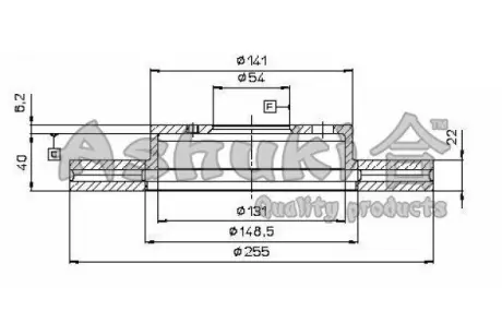 Тормозной диск ASHUKI T60296
