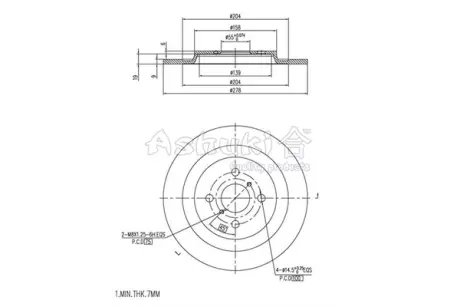 Тормозной диск ASHUKI T60338