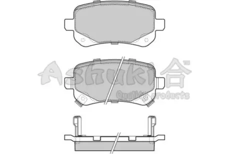Комплект тормозных колодок, дисковый тормоз ASHUKI US104259