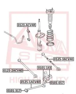 Автозапчасть ASVA 0123ACV4R