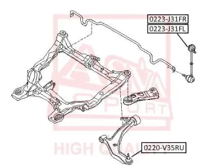 Автозапчасть ASVA 0223J31FL