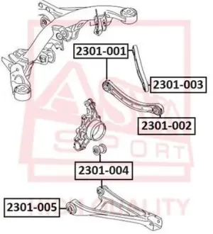 Сайлентблок заднього нижнього поперечного важеля ASVA 2301005