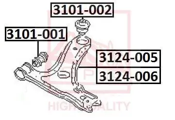 Автозапчасть ASVA 3101002