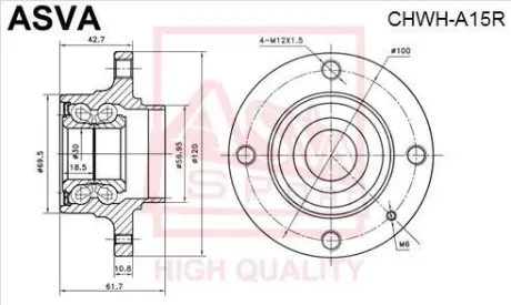 Автозапчасть ASVA CHWHA15R