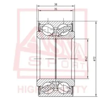 Автозапчасть ASVA DAC4272003835