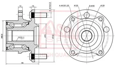 Автозапчасть ASVA HNWHP2F