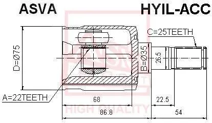Автозапчасть ASVA HYILACC