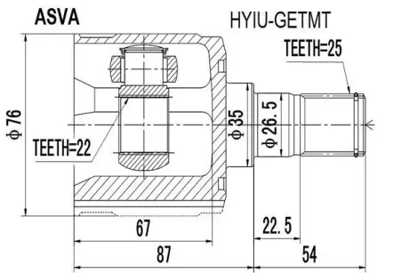Автозапчасть ASVA HYIUGETMT