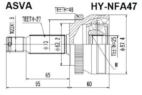 Автозапчасть ASVA HYNFA47