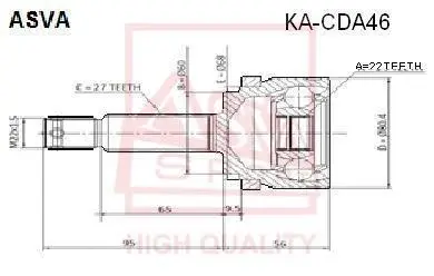 Автозапчасть ASVA KACDA46